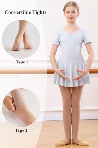 Girls Ballet Convertible Tights, Ultra Soft Transition Tights, 2 Pairs Dance Stockings for Ballet Gymnastics School in Saudi Arabia