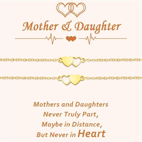 2/3/4 PCS Mother Daughter Bracelets Set Christmas Gifts for Mom from Daughter Mommy Me Jewelry Matching Wish Bracelet in Saudi Arabia