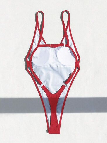 Sexy Backless Spaghetti Strap One-Piece Swimsuit for Women High Stretch Monokini for Beach Vacation 2026 in Saudi Arabia