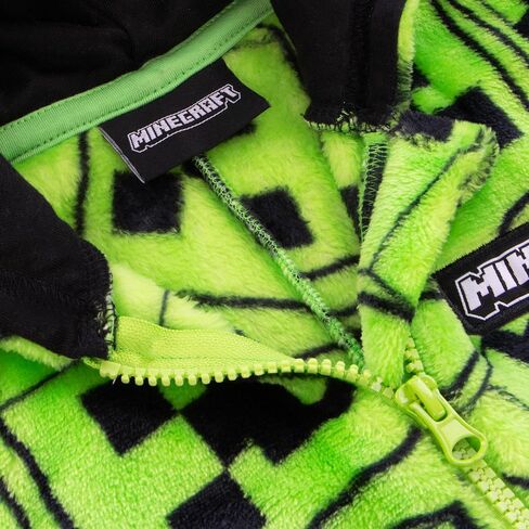 Minecraft Onesie Pajamas For Boys، Creeper Boys Pajamas، Gamer Hooded Fleece Onesie للأطفال in Saudi Arabia