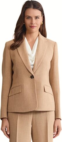 Kasper Womens Pebble Crepe One Button Blazer in Saudi Arabia
