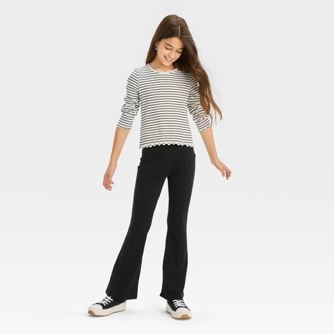 Art Class Girls Soft Stretch Leggings – Comfortable Everyday Kids Pants, Flexible Fit for School & Play, Black (Medium) in Saudi Arabia