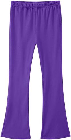 Girls Flare Leggings Kids High Waist Bell Bottom Pants Casual Cotton Leggings for Teen Girls 4-16T in Saudi Arabia
