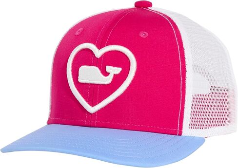 Vineyard Vines Girls' Whale Heart Trucker Hat, Charm Pink, onesz in Saudi Arabia