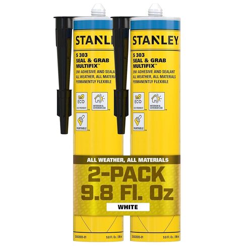 Stanley Hybrid Polymer Multi Bond & Seal -1x9.8 fl.oz. - Bonding and Sealing Caulk for Roofing and Gutter, Window and Door, Flexible, Eco-Friendly and Paintable Adhesives & Sealants, 1 Pack in Kuwait
