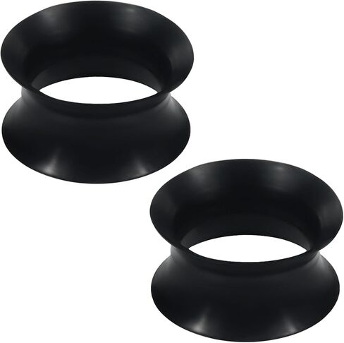 مقاييس ocptiy 10G-50mm من السيليكون الناعم للغاية للأذنين، سدادات أنفاق جلدية مرنة للأذن، مقاييس مجوفة، مقاييس ثقب الجسم للنساء والرجال، أسود أبيض شفاف، جلد اللحم، زوج واحد in Saudi Arabia