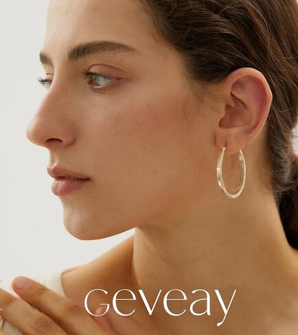 S925 Sterling Silver Post Hoop Earrings for Women Large Lightweight Silver Hoop Earrings 3mm Wide Thin Big Hoop Earrings for Women 30/40/50/60mm in Saudi Arabia
