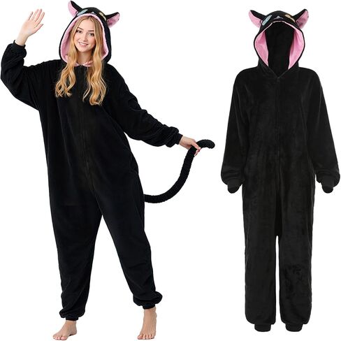 الحيوان نيسيي الكبار منامة مضحك الفانيلا هوديي قطعة واحدة زي عيد الميلاد هالوين تأثيري ملابس خاصة للنساء الرجال in Kuwait