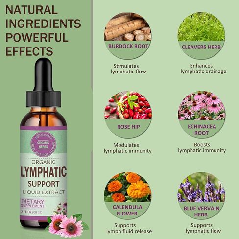 قطرات التصريف اللمفاوي من أوروزو لتنظيف السموم من نظام اللمف، دعم الوذمة اللمفية، تركيبة إشنسا، جذر الأرقطيون، زهرة الآذريون، تستخدم مع أداة تدليك اللمف. 2 أوقية in Kuwait