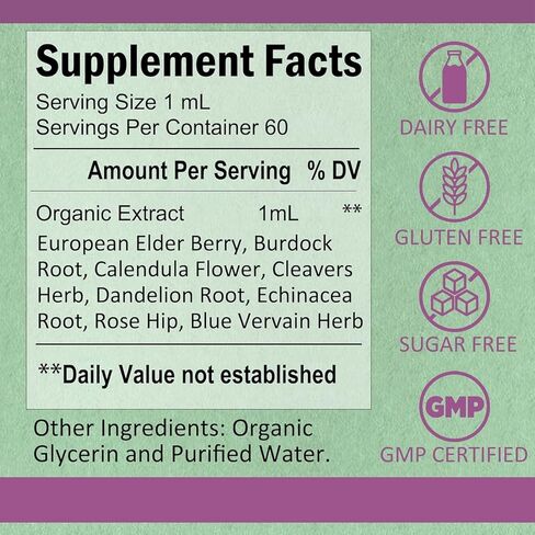 قطرات التصريف اللمفاوي من أوروزو لتنظيف السموم من نظام اللمف، دعم الوذمة اللمفية، تركيبة إشنسا، جذر الأرقطيون، زهرة الآذريون، تستخدم مع أداة تدليك اللمف. 2 أوقية in Kuwait