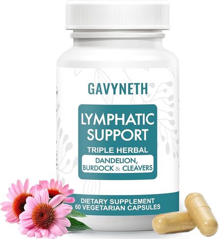 Lymphatic Drainage Supplements for Lymph System Support – Echinacea, Dandelion & Burdock for Immune & Circulation Support, Vegan Herbal Formula for Women & Men, 60 Capsules in Saudi Arabia