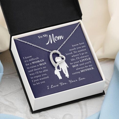 Jewelry To My Mom, Loved Mother, Necklace, Gift From Son, Son Mom Gift, Son to Mom Gift, Gift for mom, Mother Gift, Christmas Birthday Gift, Mother's day gift idea in Kuwait