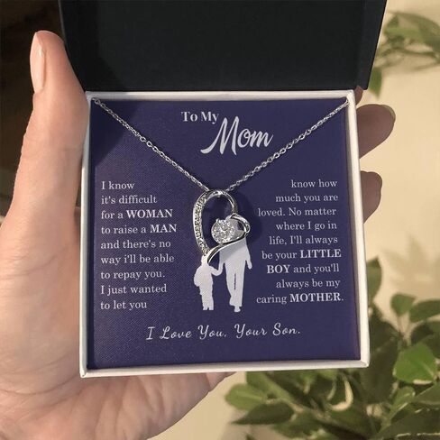 Jewelry To My Mom, Loved Mother, Necklace, Gift From Son, Son Mom Gift, Son to Mom Gift, Gift for mom, Mother Gift, Christmas Birthday Gift, Mother's day gift idea in Kuwait