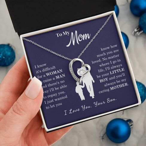 Jewelry To My Mom, Loved Mother, Necklace, Gift From Son, Son Mom Gift, Son to Mom Gift, Gift for mom, Mother Gift, Christmas Birthday Gift, Mother's day gift idea in Kuwait