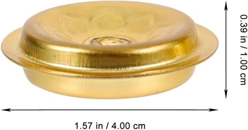 BESPORTBLE 12pcs Metal Floating Candle Wicks Oil Floating Wicks Disc Holders Butter Lamp Stands Oil Lamp On Water Trays Buddhist Supplies for Oil Cups in Saudi Arabia