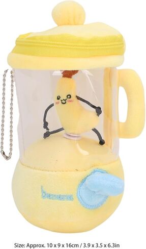CHICIRIS Plush Toys, Soft Cartoon Juicer Keychain with Interactive Features, Fun for Kids Room and Bag Decoration (Banana) in Saudi Arabia