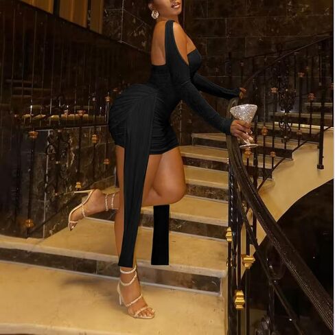Sexy Strapless Tube Top Mesh Mini Dress for Women Bodycon Ruched Ribbons Birthday Date Night Dresses in Saudi Arabia