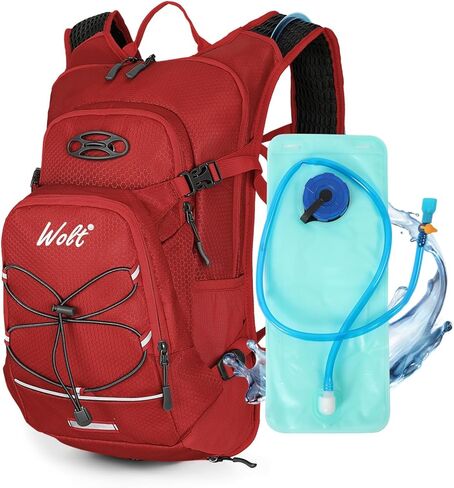 WOLT Hydration Backpack 18L Hiking Water Backpack with 2L Water Bladder for Men Women, Hydration Pack for Running Cycling Biking and Climbing in Kuwait