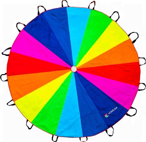Play Parachute for Kids 12 Foot 16 Handles Kids Parachute with Dirt Resistant Handles for Party Games Proper Selection of Matching Colors in Saudi Arabia
