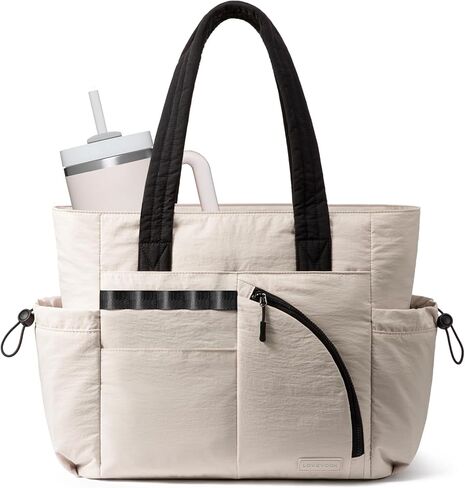 LOVEVOOK Women's Tote Handbags, Puffer Bag and Work Bags with Compartment for Women, Lightweight Quilted Nurse Shoulder Daily in Saudi Arabia