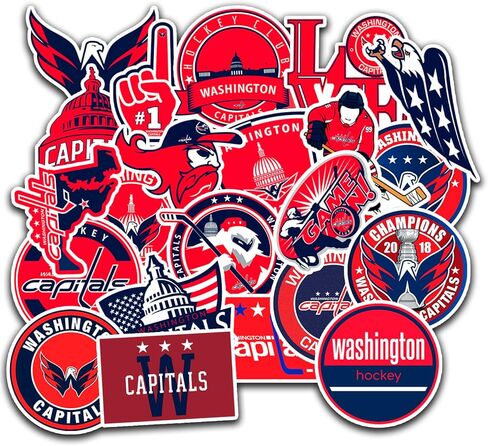 25 PCS Detroit American Red Wings Hockey Stickers for Water Bottle, Laptop, Bicycle, Computer, Motorcycle, Travel Case, Car Decal Decoration Stickers in Saudi Arabia