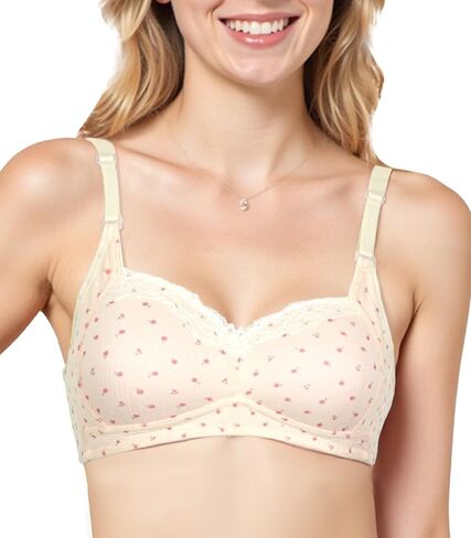 SEAUR Teens Girls Training Bras for Big Kids Age 12-18 Printed Soft Support Fixed Pads Full Coverage for Small Chested Women in Saudi Arabia