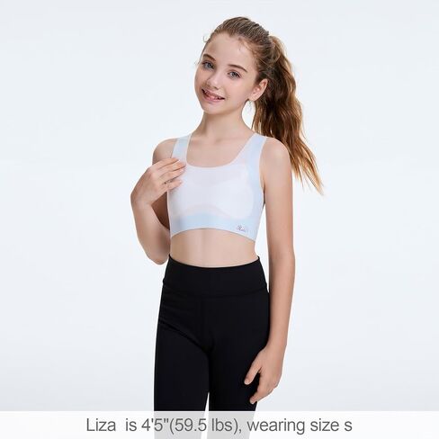 Seamless Training Bra for Girls 8-12 Years Old Breathable Soft Teens Sports Racerback Bras in Saudi Arabia