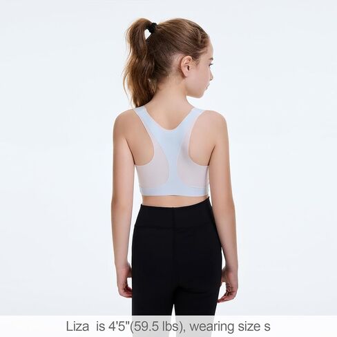 Seamless Training Bra for Girls 8-12 Years Old Breathable Soft Teens Sports Racerback Bras in Saudi Arabia