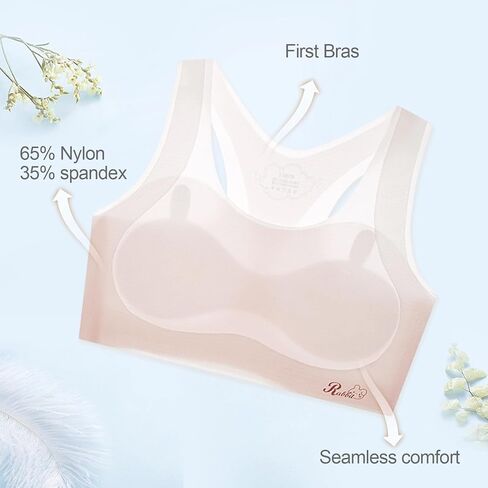 Seamless Training Bra for Girls 8-12 Years Old Breathable Soft Teens Sports Racerback Bras in Saudi Arabia