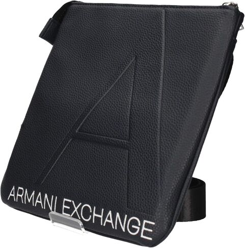 حقيبة كروس مسطحة بشعار a Line للرجال من Armani Exchange، إصدار محدود، لون أزرق بحري، مقاس واحد in Saudi Arabia