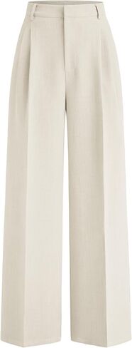 CIDER Work Pants Women Mid Waist Straight Leg Trousers Dress Business Casual Office Pants with Pockets in Saudi Arabia