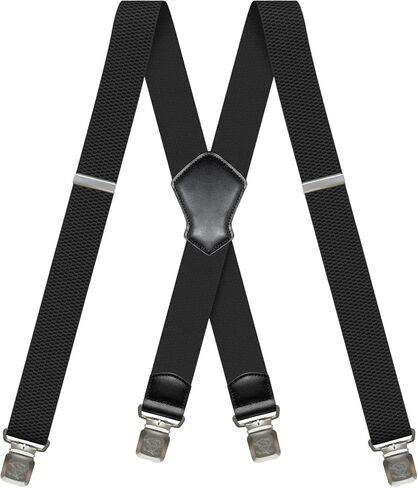 Suspenders for Men Heavy Duty 1.6 Inch Wide Mens Suspenders for Jeans Dress X Back Elastic Adjustable in Saudi Arabia