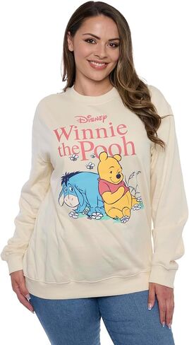 Disney Women Crewneck Winnie the Pooh Eeyore Stitch Pullover Sweatshirt in Saudi Arabia