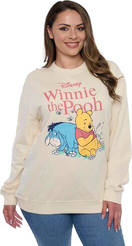 Disney Women Crewneck Winnie the Pooh Eeyore Stitch Pullover Sweatshirt in Saudi Arabia