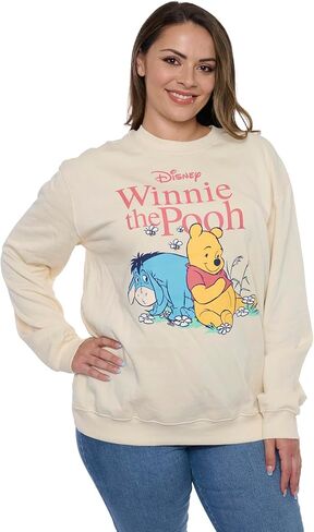 Disney Women Crewneck Winnie the Pooh Eeyore Stitch Pullover Sweatshirt in Saudi Arabia