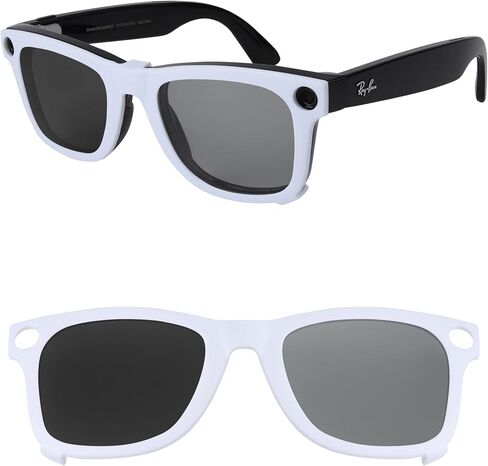 مشبك تثبيت خارجي مستقطب لـ Ray-Ban Meta Wayfarer RW4008&Gen 2 RW4012 كبير 53-22 للرجال والنساء حماية من الأشعة فوق البنفسجية in Kuwait