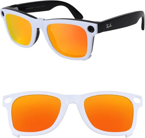 مشبك تثبيت خارجي مستقطب لـ Ray-Ban Meta Wayfarer RW4008&Gen 2 RW4012 كبير 53-22 للرجال والنساء حماية من الأشعة فوق البنفسجية in Kuwait