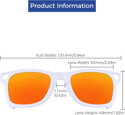 مشبك تثبيت خارجي مستقطب لـ Ray-Ban Meta Wayfarer RW4008&Gen 2 RW4012 كبير 53-22 للرجال والنساء حماية من الأشعة فوق البنفسجية in Kuwait