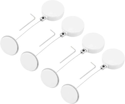 قفل كابل قابل للسحب من Meccanixity 1.8 قدم مع قفل أمان التحكم عن بريق مستدير مع حبل سلك قابل للتعديل لسرقة الكمبيوتر المحمول ، التلفزيون ، 200 جرام ، أبيض ، 4 حزمة in Saudi Arabia