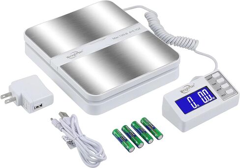 Weighmax W-2809 90 LB X 0.1 OZ Durable Stainless Steel Digital Postal Scale, Shipping Scale With AC adapter, 1 Pack in Saudi Arabia