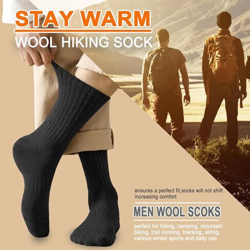 Josnown Thermal Socks for Men 5 Pairs Winter Thick Cozy Cushion Boot Socks for Cold Weather in Saudi Arabia