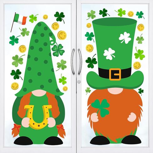 Ctosree 2 Sheets Extra Large Valentine's Day Window Clings Decorations, Valentine's Day Gnome Window Clings Stickers for Valentine Decoration Wedding Party Birthday Party Supplies, 16.5×33.5 Inch in Saudi Arabia