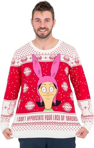 Adult Unisex Bob's Burgers Louise Appreciate Your Lack of Sarcasm Ugly Xmas Sweater in Saudi Arabia