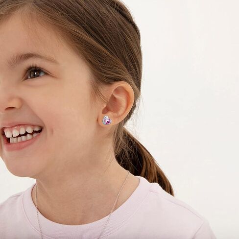 RANKEEF 6/8Pairs Sterling Silver Stud Earrings Sets Hypoallergenic Cute Tiny Earrings Ages 8-12 Silver Heart Ball Butterfly Daisy Stud Sets in Saudi Arabia