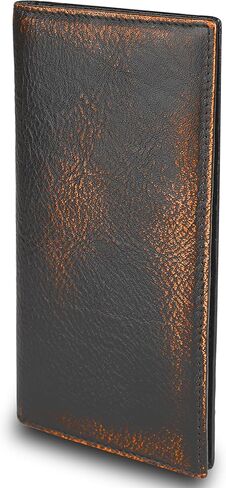 Real Leather Wallet for Men Bifold RFID Blocking Deer Design Coffee (brown) in Saudi Arabia