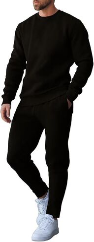 Men Tracksuits 2 Piece Sets Casual Sweatsuits Long Sleeve Athletic Jogging Suits Outfit Set in Saudi Arabia