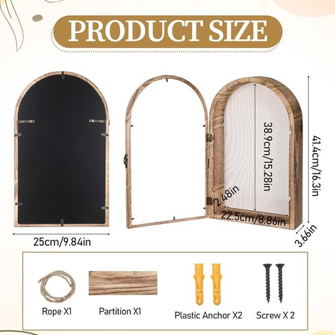 Shadow Box Frame 10x16 Large Display Cases Deep Wooden Memory Box Picture Frame with Removable Shelves and Linen Back Gift for Keepsakes Wedding Graduation Christmas Decoration in Saudi Arabia