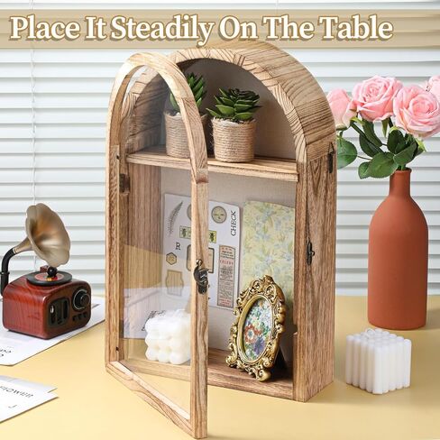 Shadow Box Frame 10x16 Large Display Cases Deep Wooden Memory Box Picture Frame with Removable Shelves and Linen Back Gift for Keepsakes Wedding Graduation Christmas Decoration in Saudi Arabia