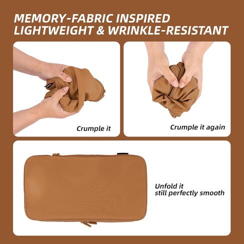 Compression Packing Cubes for Travel, 4 Piece Lightweight Packing Cubes Set for Suitcases and Backpacks, Space-Saving Organizer for Clothes (Light Brown, 4 Pack) in Saudi Arabia