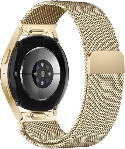20mm 22mm Stainless Steel Magnetic Watch Band for Women Men, Push-Button Quick Release Metal Smart Watch Strap Mesh Milanese Loop Wristband Replacement Bracelet in Saudi Arabia